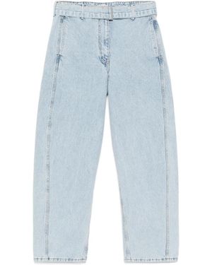 Magda Butrym Belted Straight-Leg Jeans - Blue