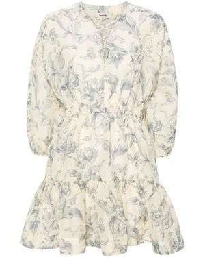 Sandro Josella Floral-Print Minidress - Natural