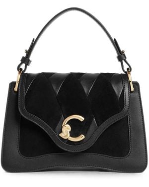 Coccinelle Bolso Shopper Con Placa Del Logo - Negro