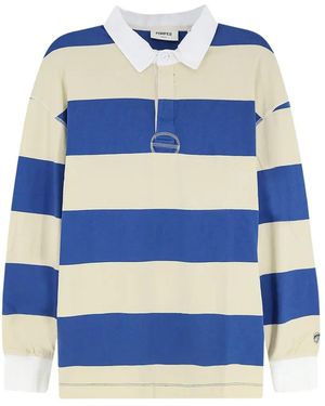 Pompeii3 Gestreiftes Poloshirt - Blau