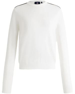 Fusalp Striped-Detail Jumper - White