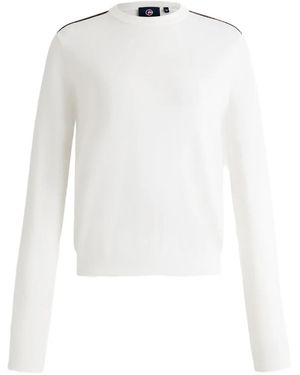 Fusalp Striped-Detail Jumper - White