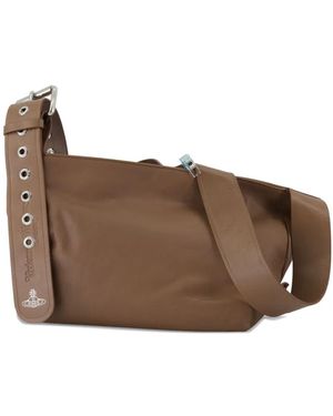 Vivienne Westwood Leather Crossbody Bag - Brown