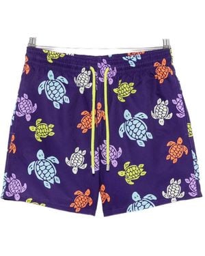 Vilebrequin Mahina Turtle-Print Swim Shorts - Blue
