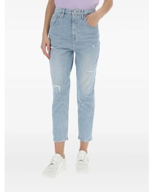 Tommy Hilfiger Cropped Straight-leg Trousers - Blue