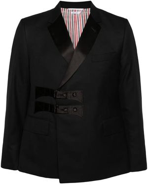 Thom Browne Blazer Con Revers Classici - Nero