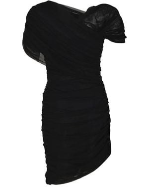 La Petite Robe Di Chiara Boni Draped Asymmetric Mini Dress - Black