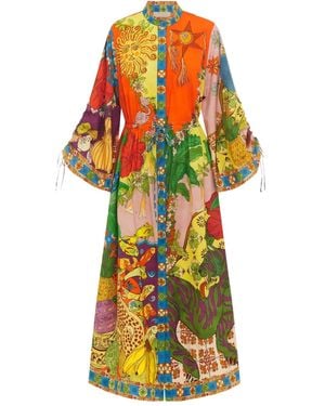 ALÉMAIS Tiger Shirtdress - Yellow