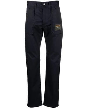 Moschino Straight-Leg Cotton Trousers - Blue