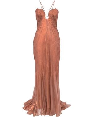 Maria Lucia Hohan Robe Raisa À Coupe Longue - Marron