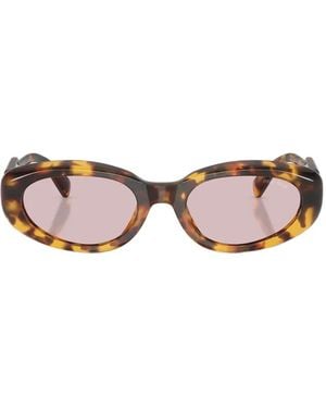 Miu Miu Gafas De Sol Con Montura Ovalada - Rosa