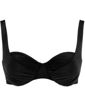 Twinset Top de bikini fruncido - Negro
