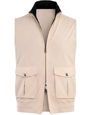 Kiton Kired Reversible Gilet - Natural