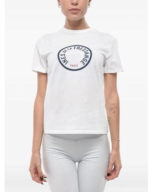 Ines De La Fressange Paris Logo-Print Oscar T-Shirt - White