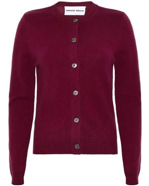 EMERSON RENALDI Button-Up Knitted Cardigan - Purple