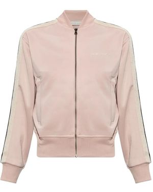Palm Angels Logo-Embroidered Zip-Up-Sweatshirt - Pink