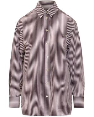 Isabel Marant Camicia Fabriza A Righe - Viola