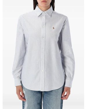 Polo Ralph Lauren Striped Oxford Shirt - Gray