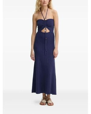 Sessun Dinah Cut-out Ruched Dress - ブルー