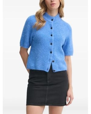 Gestuz Cardigan A Maniche Corte - Blu