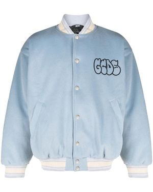 Gcds Varsity Bomberjacke Mit Graffiti-Logo - Blau