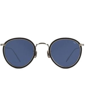 Eyevan 7285 Zonnebril Met Rond Montuur - Blauw