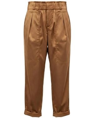 Ralph Lauren Elasticated-Waist Tapered Trousers - Natural
