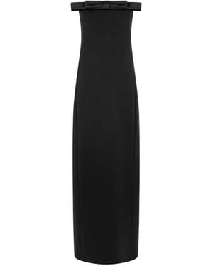 Tom Ford Bow-Detail Strapless Maxi Dress - Black