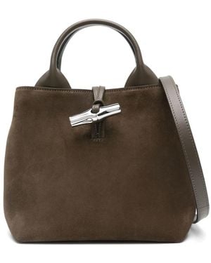 Longchamp Le Roseau ハンドバッグ S - ブラウン