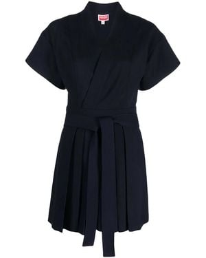 KENZO Minikleid Mit Falten - Blau
