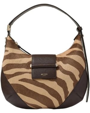 Jimmy Choo Bar ホーボーバッグ S - ブラウン