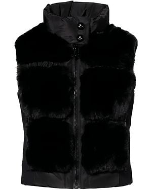Goldbergh Faux-Fur Panelled Gilet - Black
