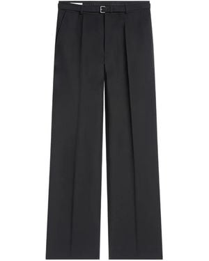 Dries Van Noten Belted Wool Pants - Black