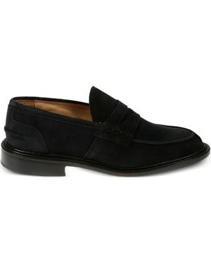 Tricker's James Penny-Loafer Aus Wildleder - Schwarz