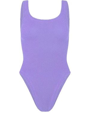 Hunza G Square-Neck Swimsuit - Purple