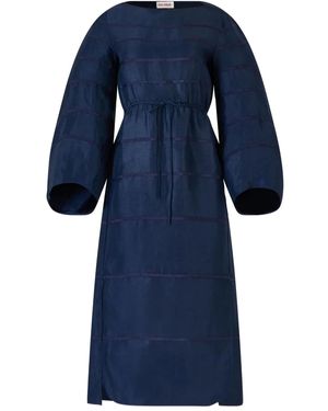 Rosie Assoulin Drawstring Midi Dress - Blue