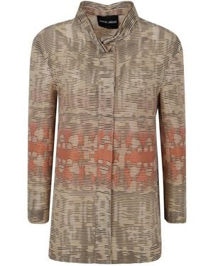 Giorgio Armani Giacca Cannete Jacquard Tigre - Multicolor