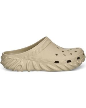 Crocs™ Perforated Ridged Slides - White