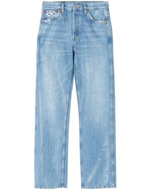 RE/DONE Boyfriend-Jeans Im Distressed-Look - Blau