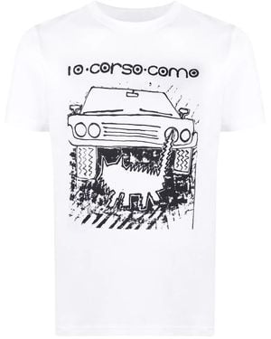 10 Corso Como Graphic Print Short-Sleeved T-Shirt - White