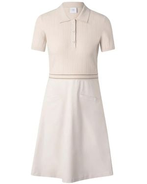 Bogner Selin Ribbed Polo-Collar Mini Dress (Set Of Two) - White