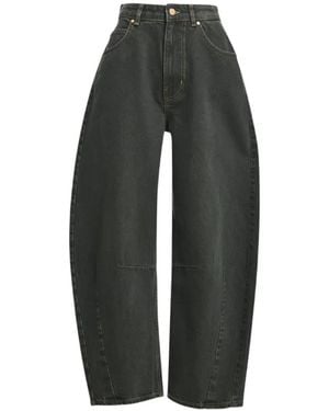 Essentiel Antwerp Barrel-Leg Panelled Jeans - Grey