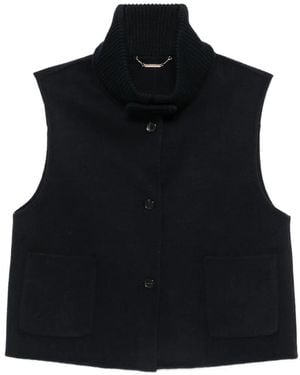 Seventy Chaqueta Con Cuello De Canalé Y Botones - Negro