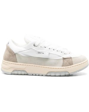 Paura X Santha Colour-Block Trainers - White