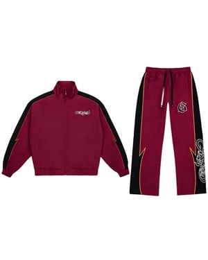 Godspeed Logo-Print Zip-Up Track Suit - Red