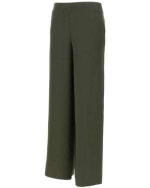 Kangra Silk Straight-Leg Pants - Green