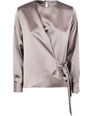 DR. HOPE Wrap-Tie Shirt - Gray