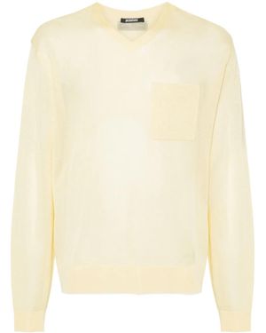 Jacquemus ロゴパッチ セーター - ナチュラル