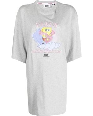 Gcds X Spongebob Printed Cotton-Jersey T-Shirt Dress - White