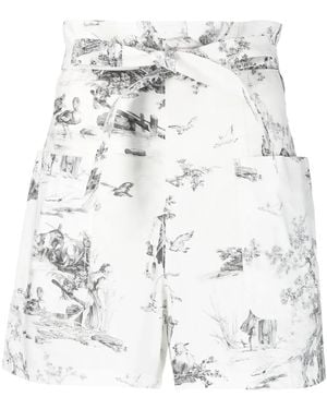 Philosophy Di Lorenzo Serafini Shorts con estampado gráfico - Blanco